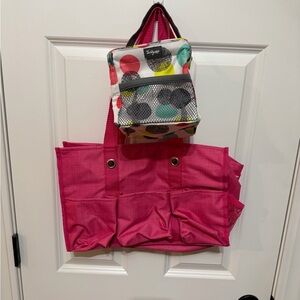 Pink Tote and Polka Dot Lunch Bag Set